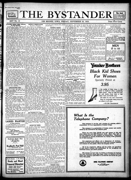 Bystander. volume 25, number 13, September 20, 1918