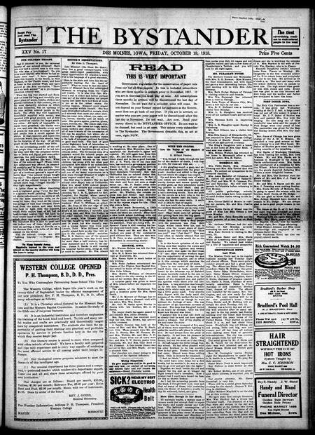 Bystander. volume 25, number 17, October 18, 1918