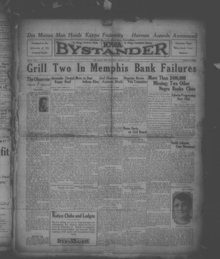 Iowa bystander. volume 34, number 8, January 14, 1928
