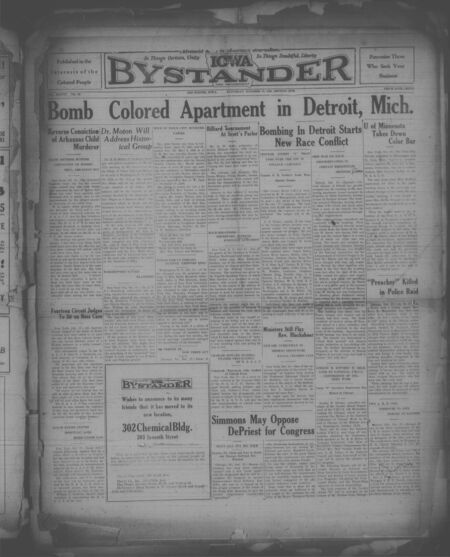 Iowa bystander. volume 37, number 46, October 19, 1929