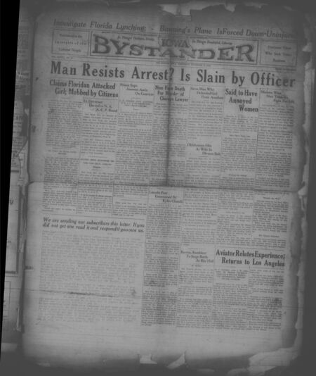 Iowa bystander. volume 37, number 10, November 16, 1929