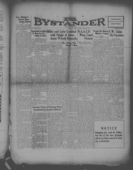 Iowa bystander. volume 37, number 41, June 21, 1930