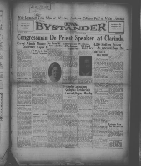 Iowa bystander. volume 37, number 51, August 15, 1930