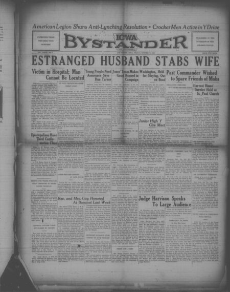 Iowa bystander. volume 37, number 9, October 17, 1930