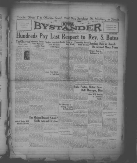Iowa bystander. volume 38, number 17, December 12, 1930