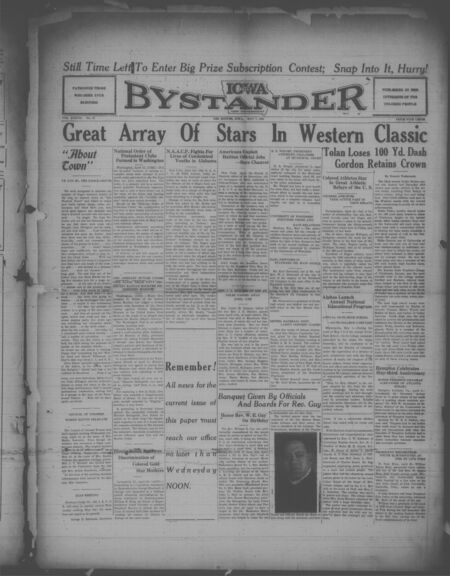 Iowa bystander. volume 37, number 37, May 01, 1931