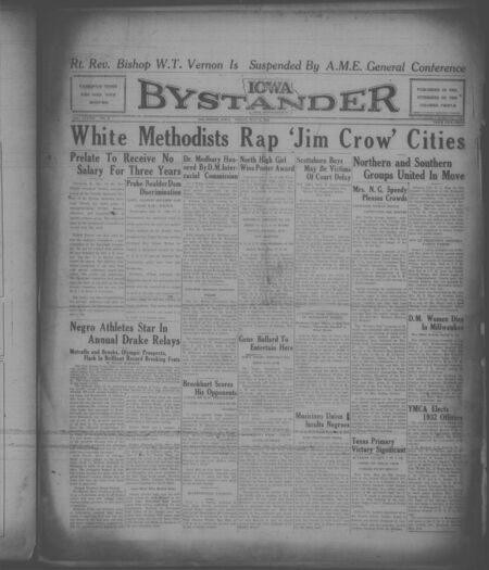 Iowa bystander. volume 38, number 47, May 13, 1932