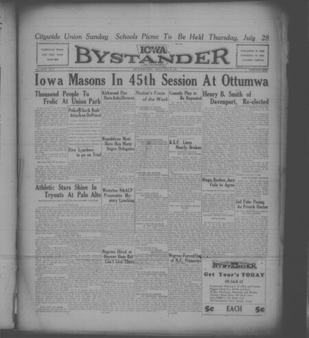 Iowa bystander. volume 39, number 6, July 22, 1932