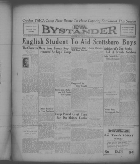 Iowa bystander. volume 39, number 9, August 12, 1932