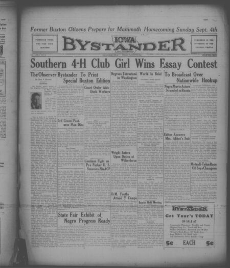Iowa bystander. volume 39, number 10, August 19, 1932