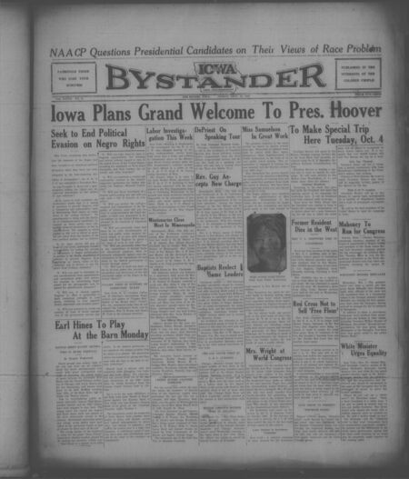 Iowa bystander. volume 39, number 15, September 23, 1932