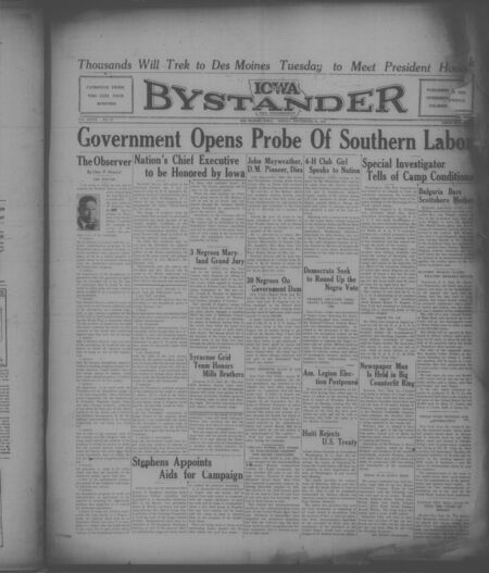 Iowa bystander. volume 39, number 16, September 30, 1932