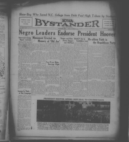 Iowa bystander. volume 39, number 18, October 14, 1932
