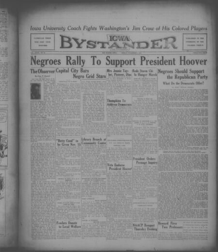 Iowa bystander. volume 39, number 21, November 04, 1932