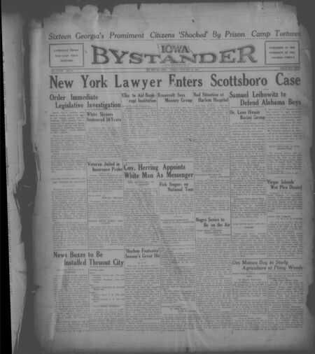 Iowa bystander. volume 39, number 31, January 13, 1933
