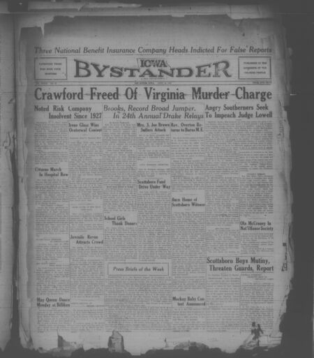 Iowa bystander. volume 39, number 46, April 28, 1933