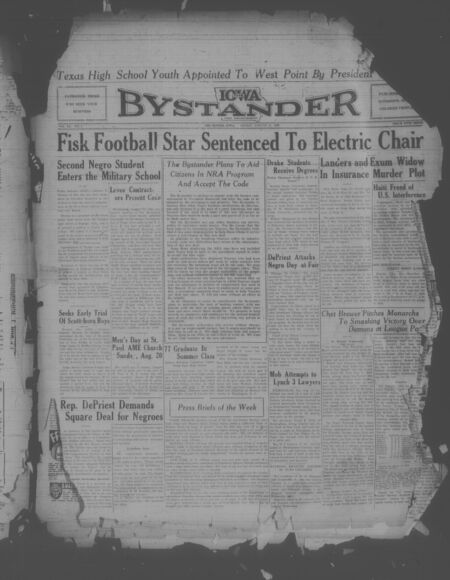 Iowa bystander. volume 40, number 09, August 11, 1933