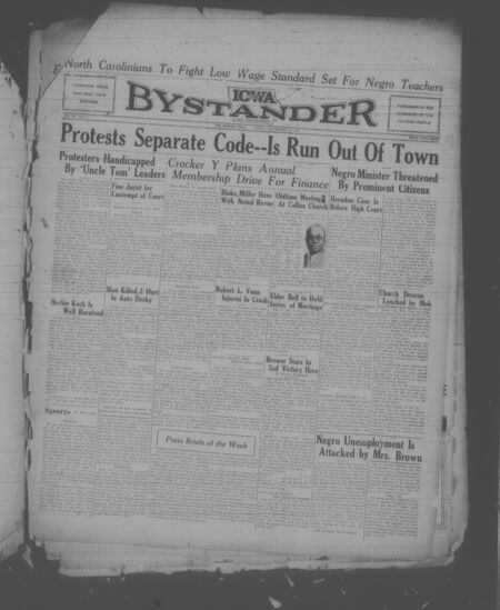 Iowa bystander. volume 40, number 15, September 22, 1933