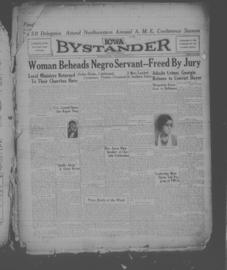 Iowa bystander. volume 40, number 16, September 29, 1933