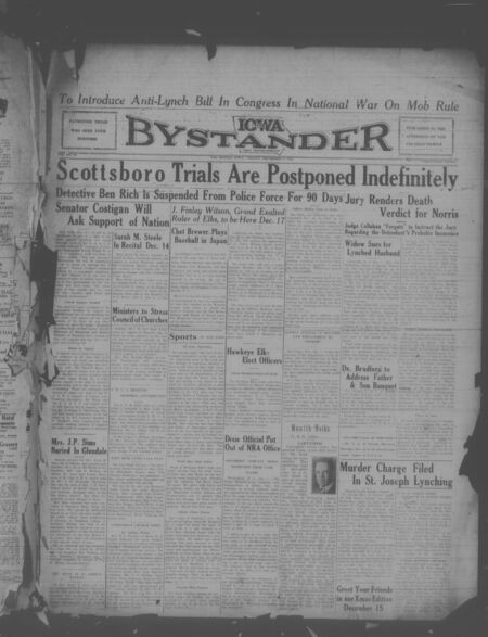 Iowa bystander. volume 40, number 26, December 08, 1933