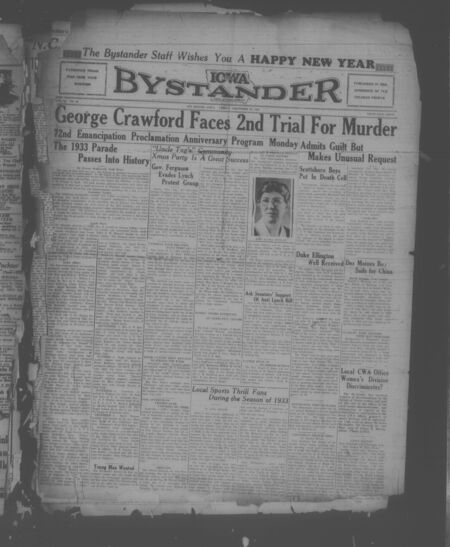 Iowa bystander. volume 40, number 29, December 29, 1933