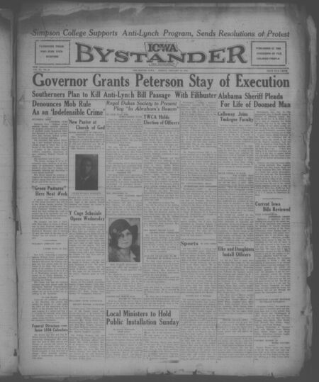 Iowa bystander. volume 40, number 32, January 19, 1934