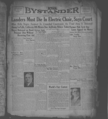 Iowa bystander. volume 40, number 45, April 27, 1934