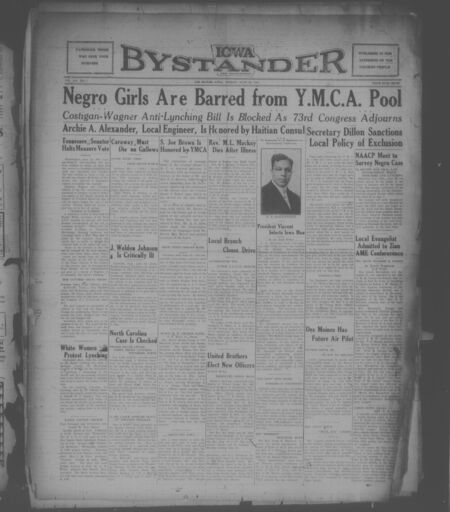 Iowa bystander. volume 41, number 1, June 22, 1934