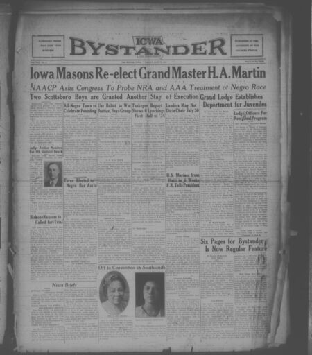 Iowa bystander. volume 41, number 4, July 13, 1934