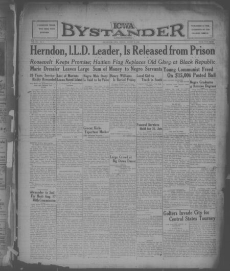 Iowa bystander. volume 41, number 8, August 10, 1934