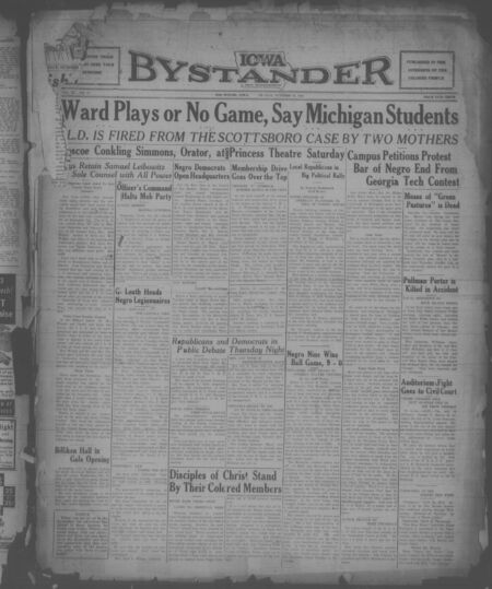 Iowa bystander. volume 41, number 18, October 19, 1934
