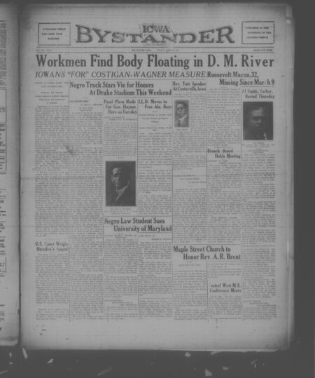 Iowa bystander. volume 41, number 45, April 26, 1935