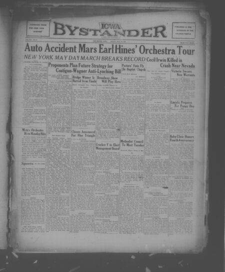 Iowa bystander. volume 41, number 47, May 10, 1935
