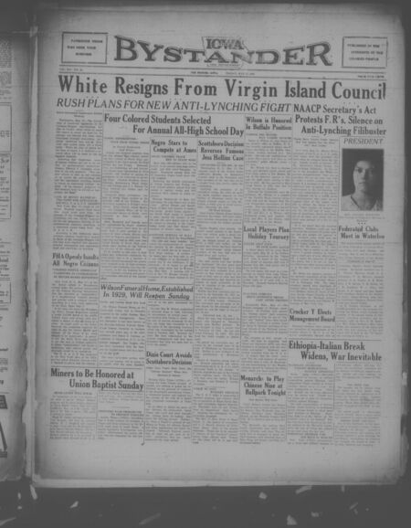 Iowa bystander. volume 41, number 48, May 17, 1935