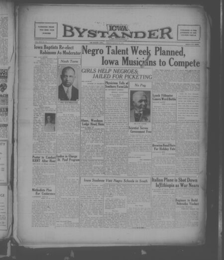 Iowa bystander. volume 42, number 12, August 30, 1935