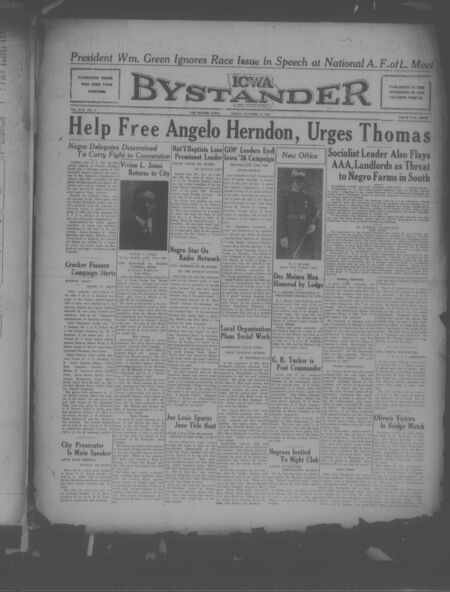 Iowa bystander. volume 42, number 19, October 18, 1935
