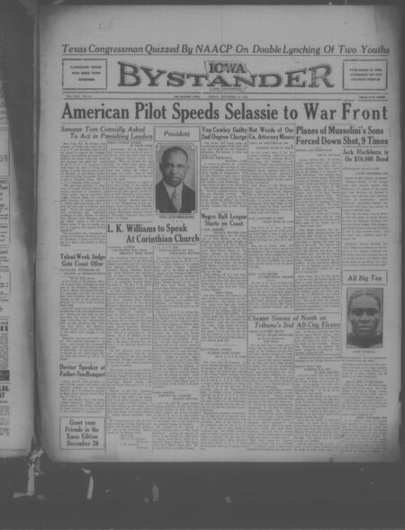 Iowa bystander. volume 42, number 24, November 22, 1935
