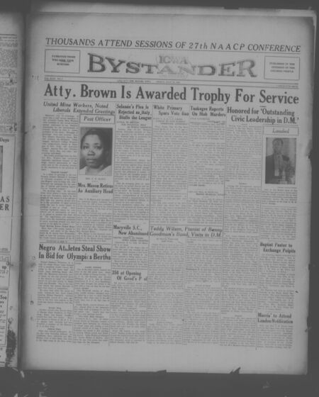 Iowa bystander. volume 43, number 4, July 10, 1936