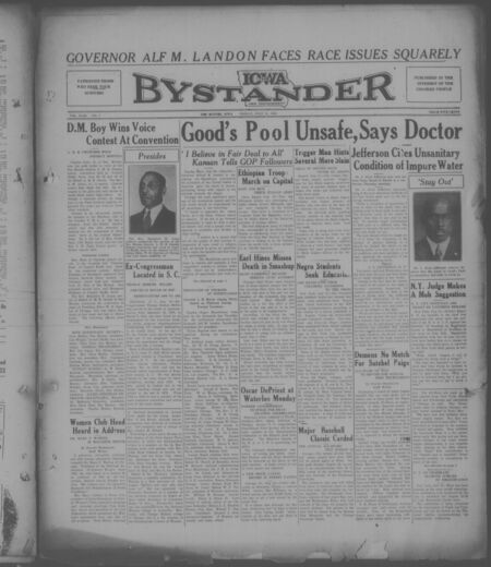 Iowa bystander. volume 43, number 7, July 31, 1936