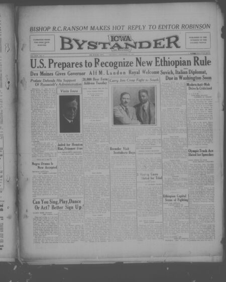 Iowa bystander. volume 43, number 15, September 24, 1936