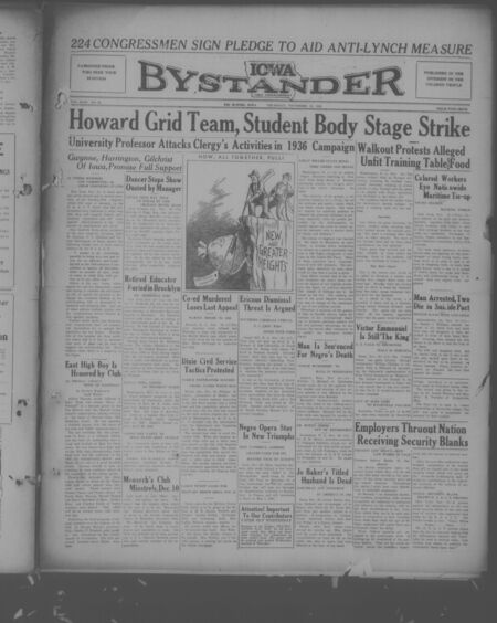 Iowa bystander. volume 43, number 23, November 19, 1936