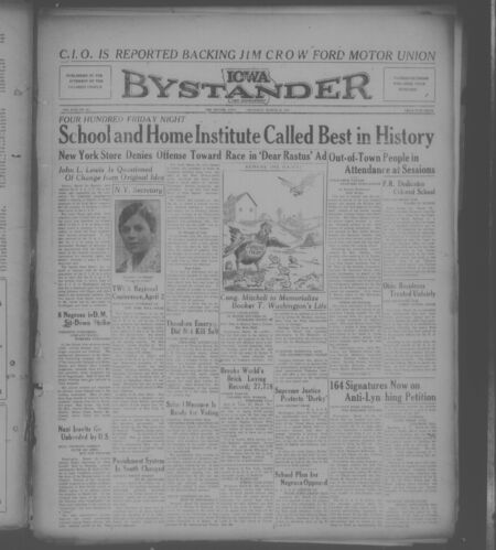 Iowa bystander. volume 43, number 40, March 25, 1937