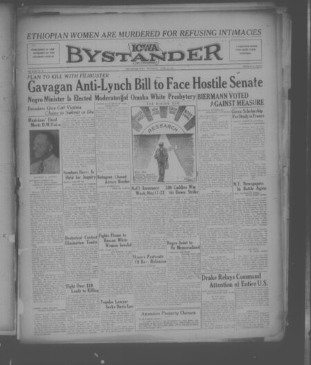 Iowa bystander. volume 43, number 44, April 22, 1937