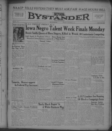 Iowa bystander. volume 44, number 15, September 30, 1937
