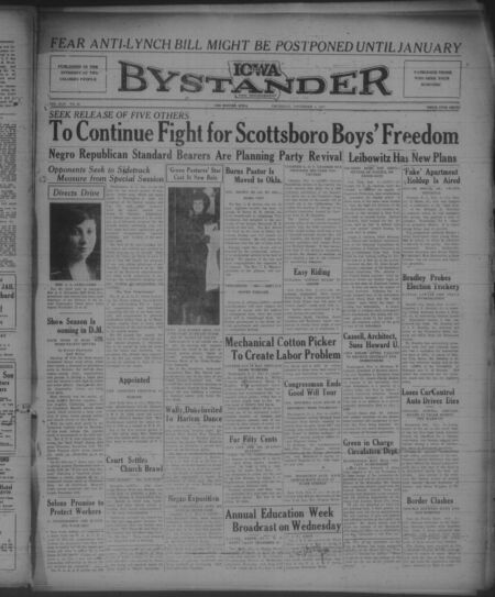 Iowa bystander. volume 44, number 20, November 04, 1937