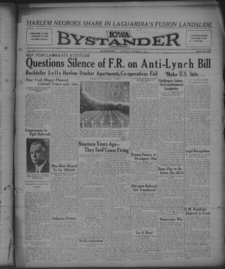 Iowa bystander. volume 44, number 21, November 11, 1937