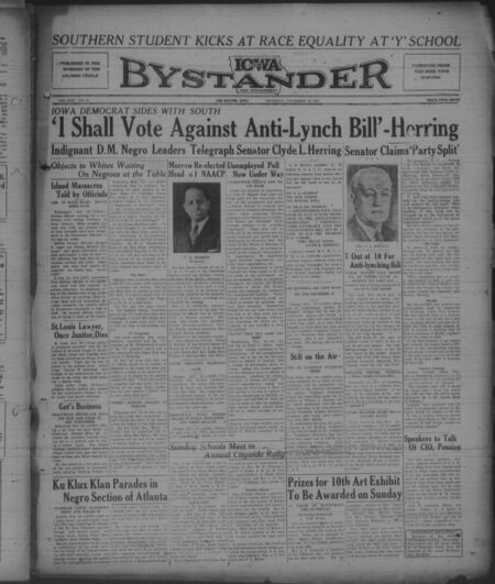 Iowa bystander. volume 44, number 22, November 18, 1937