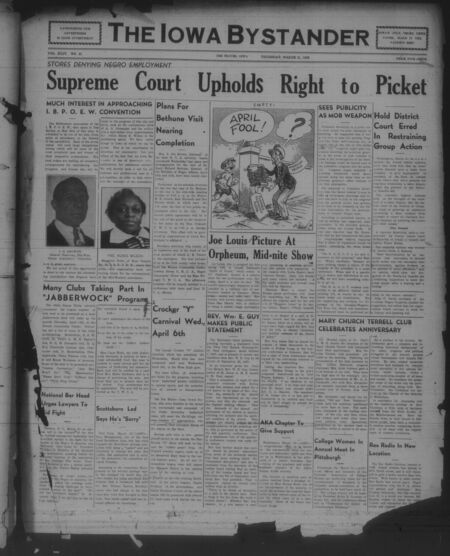 Iowa bystander. volume 44, number 41, March 31, 1938