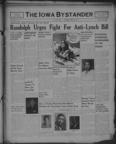 Iowa bystander. volume 44, number 45, April 28, 1938