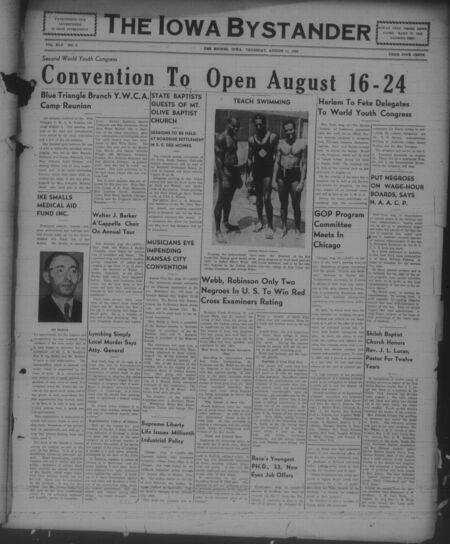 Iowa bystander. volume 45, number 6, August 11, 1938